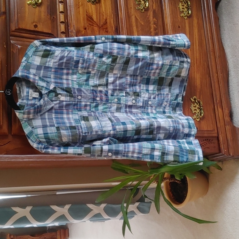 Women's L.L. Bean Patchwork Plaid Button Down Shirt